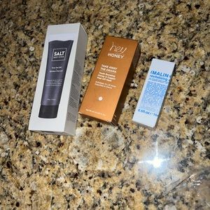 Kosette SALT Body Scrub / Hey honey mask & Malin + Goetz‎ BUNDLE